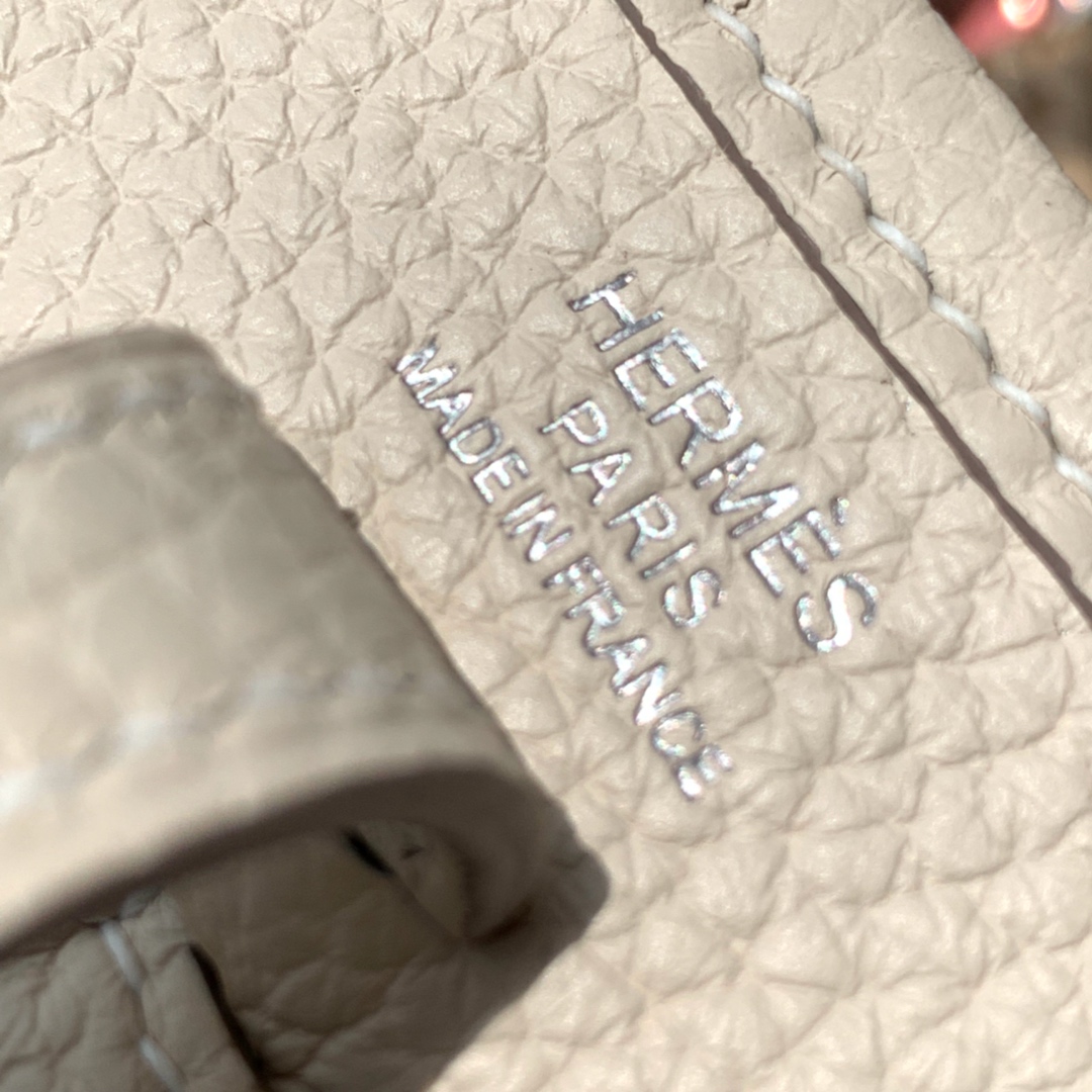 에르메스 미니 에블린16 나타 화이트 은장 토고가죽